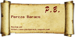 Percze Baracs névjegykártya